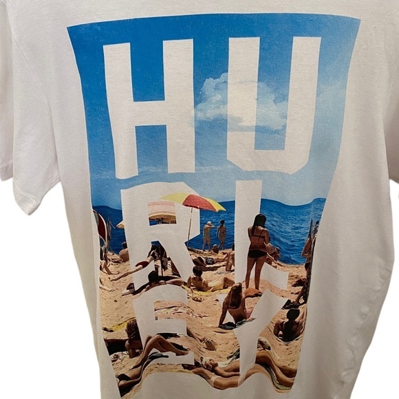 HURLEY Unique Beach Tee Shirt Men L Large - Picture 2 of 5